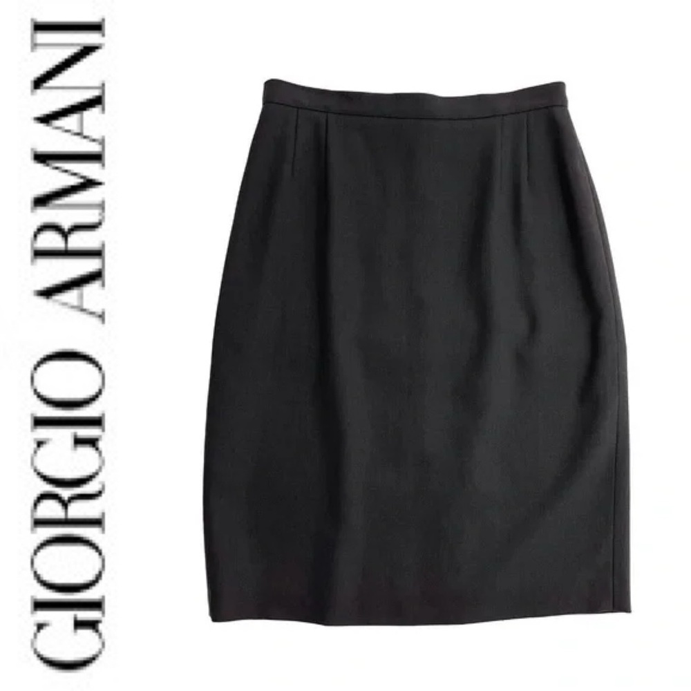 Giorgio Armani 100% Lambswool Grey dress skirt size 2 (38)
